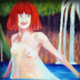 Red Head in Water